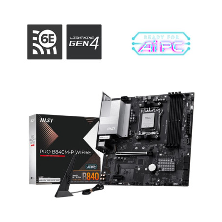 Placa base msi am5 pro b840m p