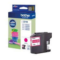 Cartucho tinta brother lc221m magenta 260