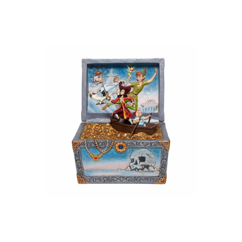 Figura enesco disney peter pan cofre