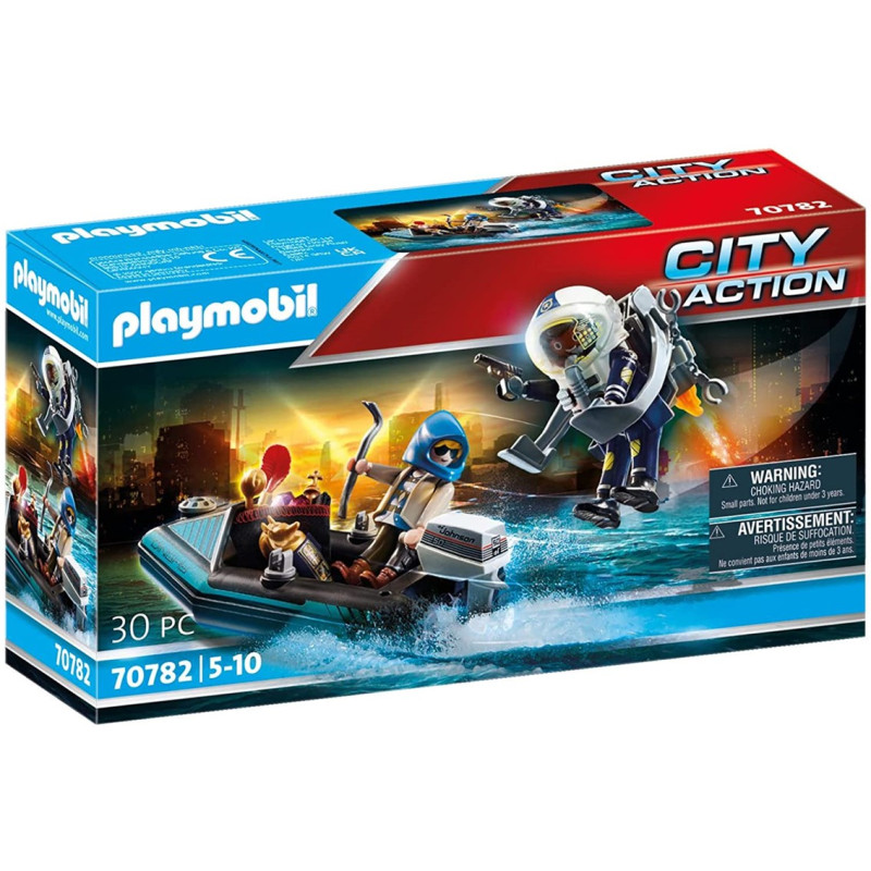 Playmobil policia mochila propulsora detencion del