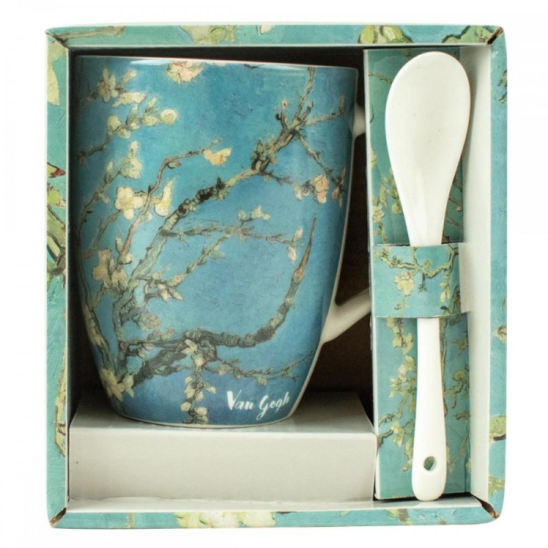 Taza ceramica con cuchara enesco los