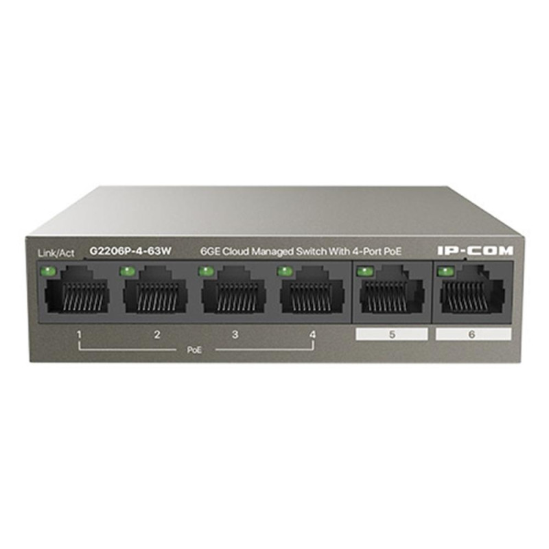 Switch ip com g2206p 4 63w 6 puertos