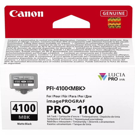 Cartucho canon pfi 4100mbk negro mate