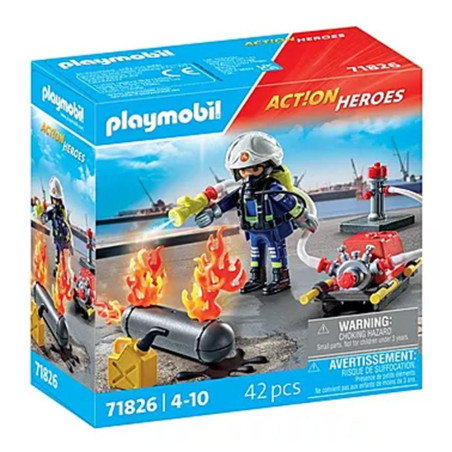 Playmobil bombero con bomba de