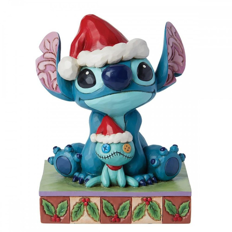 Figura enesco disney santa stitch con
