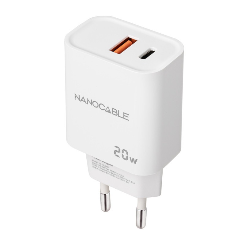 Cargador nanocable usb c pd usb a