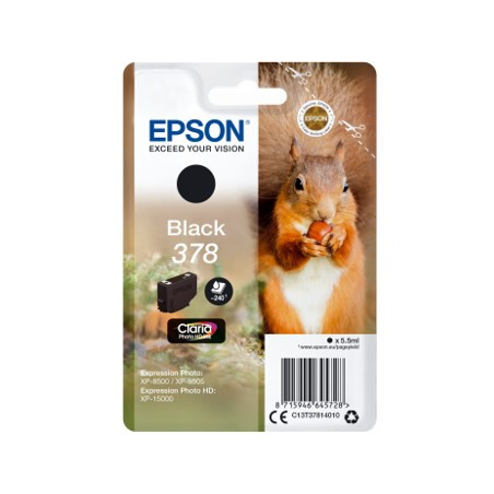 Cartucho tinta epson c13t37814010 singlepack negro
