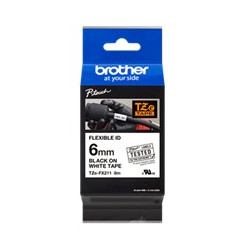 Cinta laminada brother tzefx211 texto negro