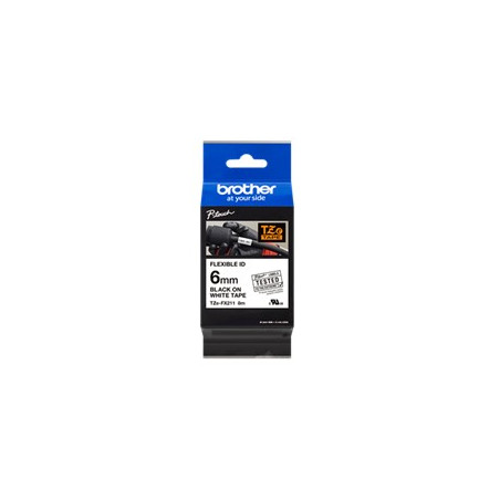 Cinta laminada brother tzefx211 texto negro