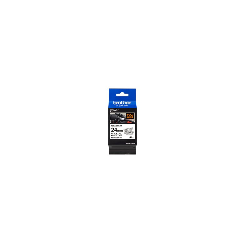 Cinta laminada brother tzefx251 texto negro