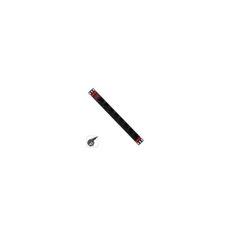 Regleta rack wp 1u 8 enchufes