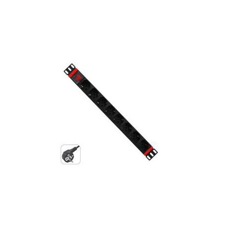 Regleta rack wp 1u 8 enchufes