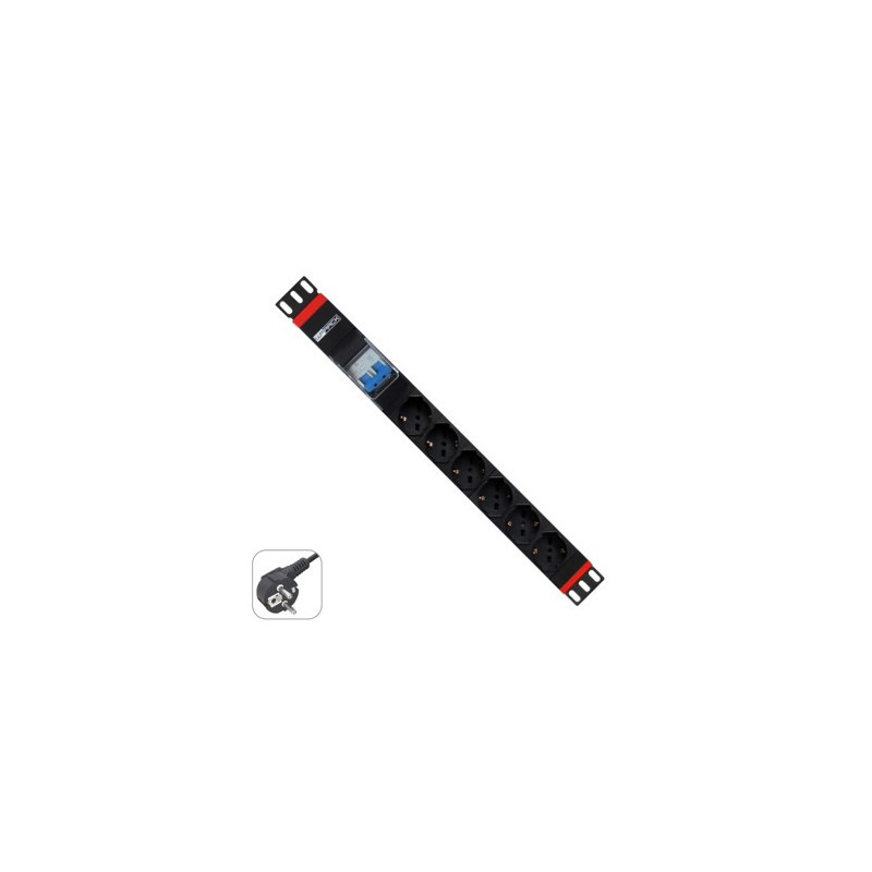 Regleta rack wp 1u 6 enchufes