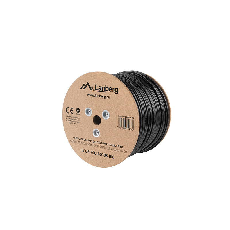 Bobina cat5e lanberg utp rj45 solido