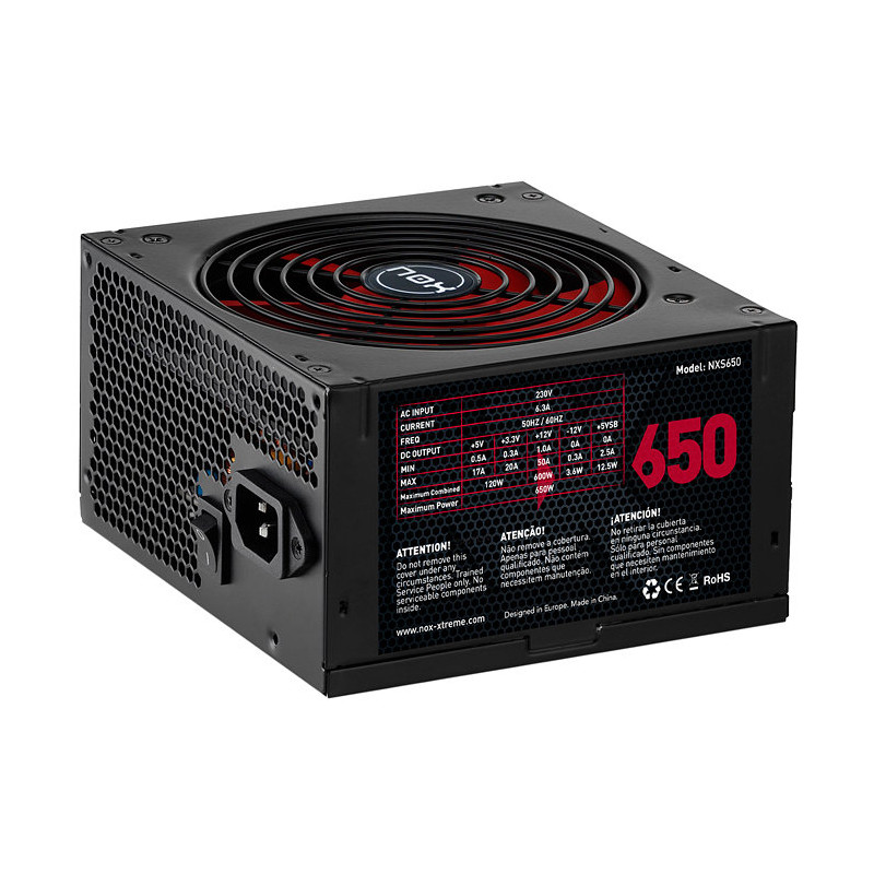 Fuente alimentacion nox nx650 gaming atx