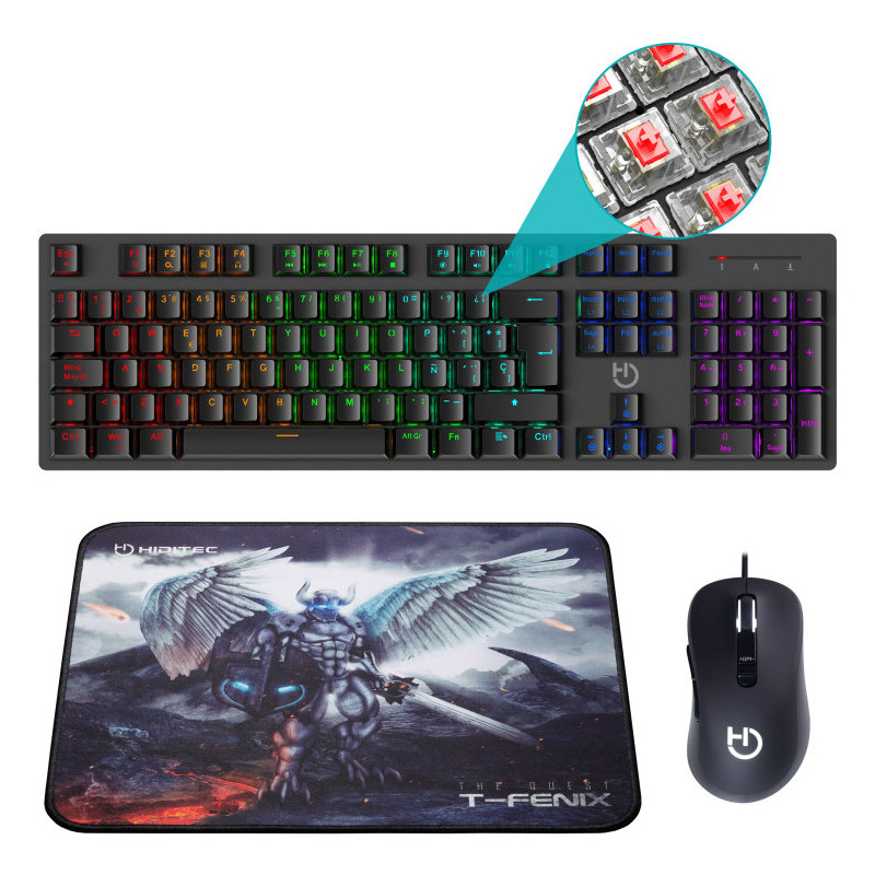 Pack hiditec teclado gaming gk400raton blitz