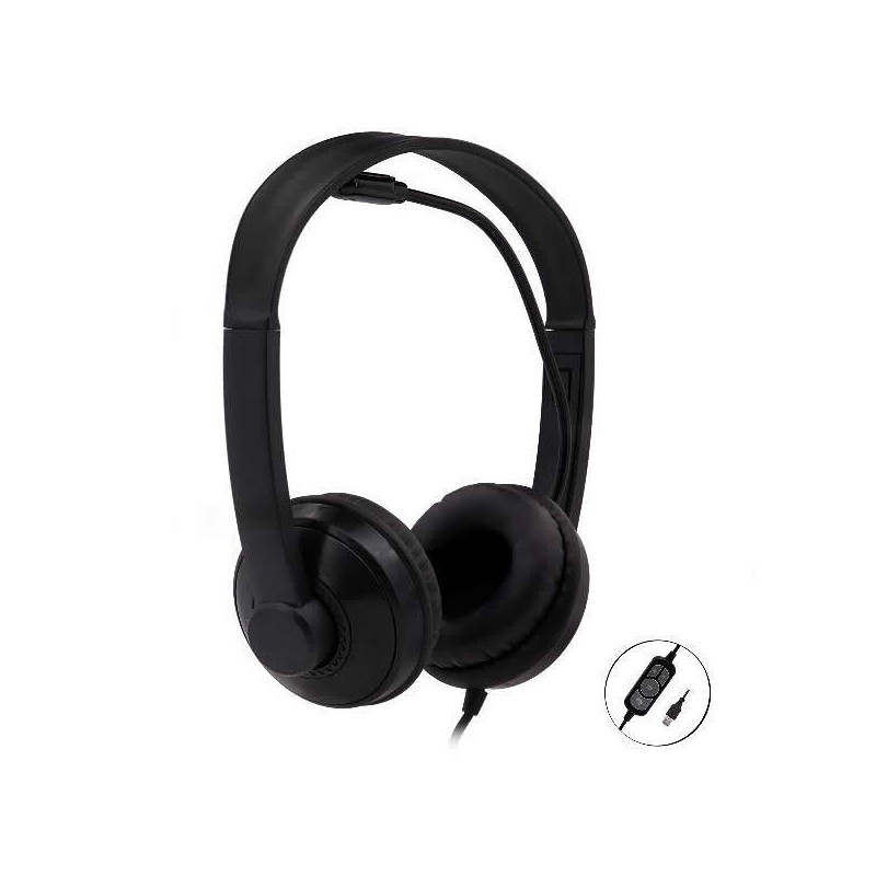 Auriculares nilox microfono control vol negro