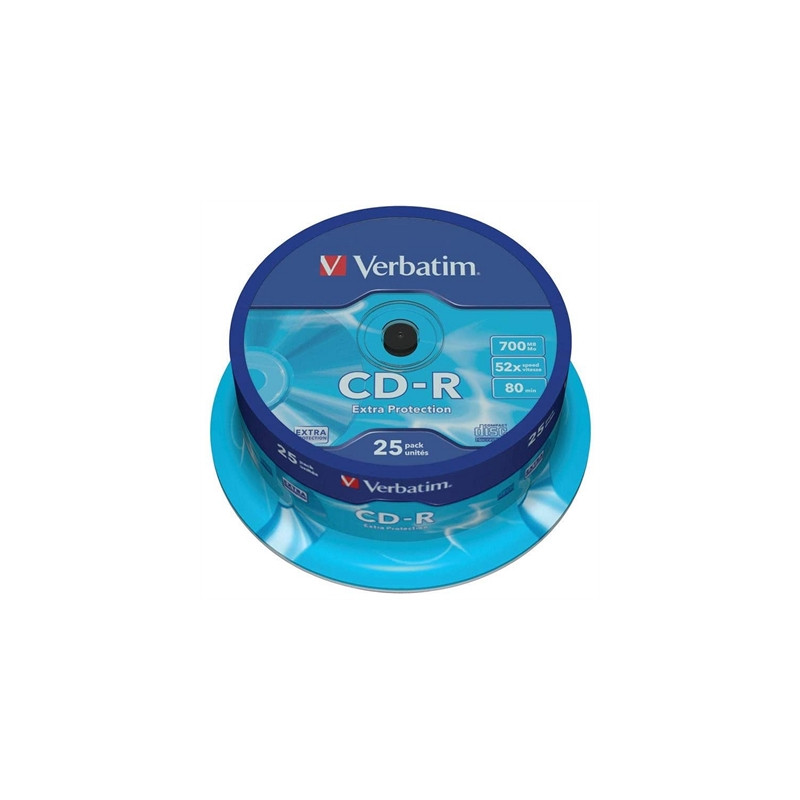 Verbatim cd r 700mb 52x tarrina 25uds