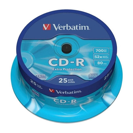Verbatim cd r 700mb 52x tarrina 25uds