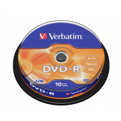 Verbatim dvd r 47gb 16x tarrina 10uds