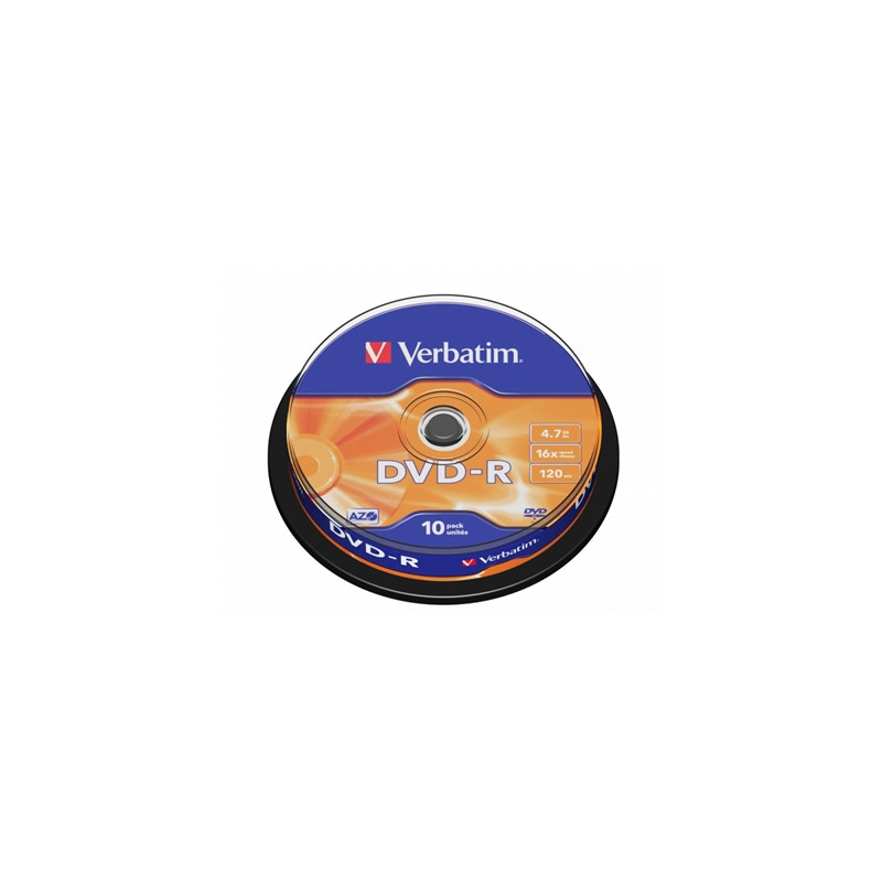 Verbatim dvd r 47gb 16x tarrina 10uds