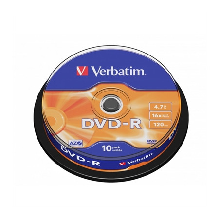 Verbatim dvd r 47gb 16x tarrina 10uds