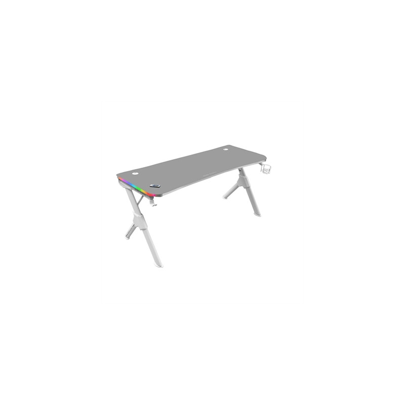 Mesa mars gaming mgd140rgbw blanco 140cm