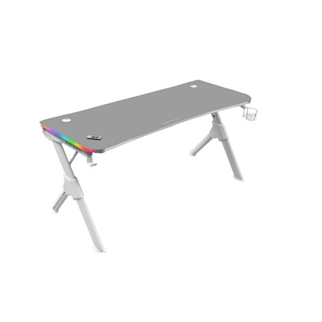 Mesa mars gaming mgd140rgbw blanco 140cm