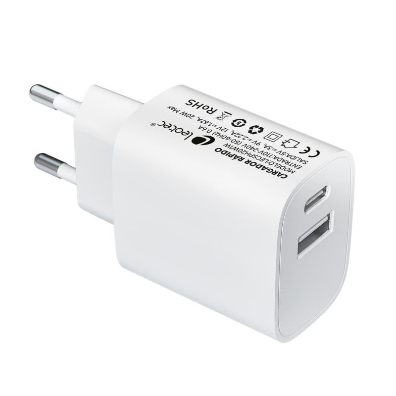 Cargador carga rapida 20w leotec 1