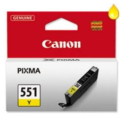 Cartucho tinta canon cli 551y amarillo mg6350