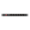 Regleta lanberg 1u 16a rack 19 pulgadas