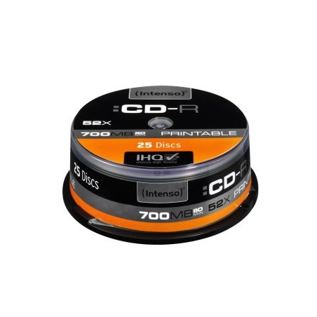 Tarrina cd r virgenes intenso printable 700mb