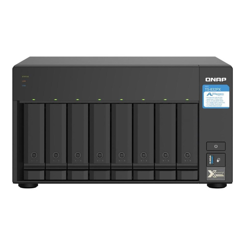Servidor nas qnap ts 832px 4g 8 bahias