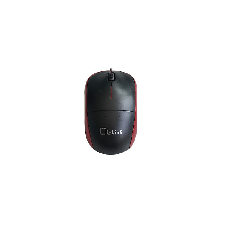 Raton optico usb l link negro rojo
