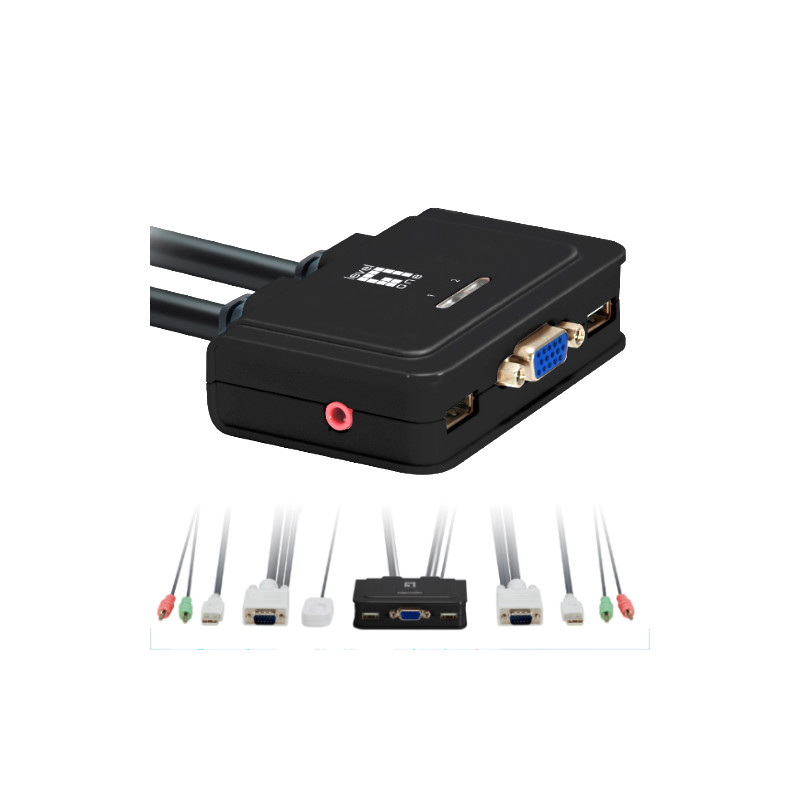 Conmutador kvm leven one kvm 0223 vga