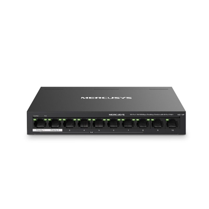 Switch mercusys ms110p 10 puertos 10