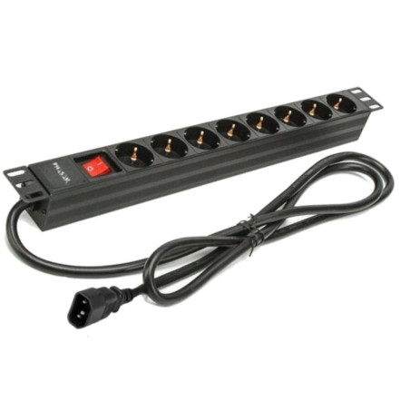 Regleta phasak 8 tomas rack 19 pulgadas