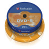 Verbatim dvd r 47gb 16x tarrina 25uds