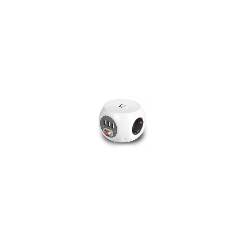 Regleta cubica ewent ew3939 3 tomas