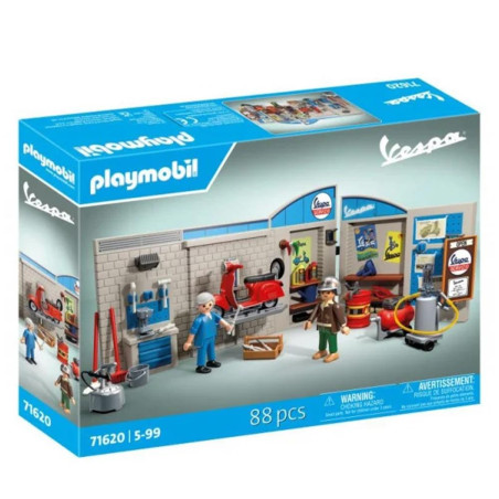 Playmobil taller vespa estilo retro anos