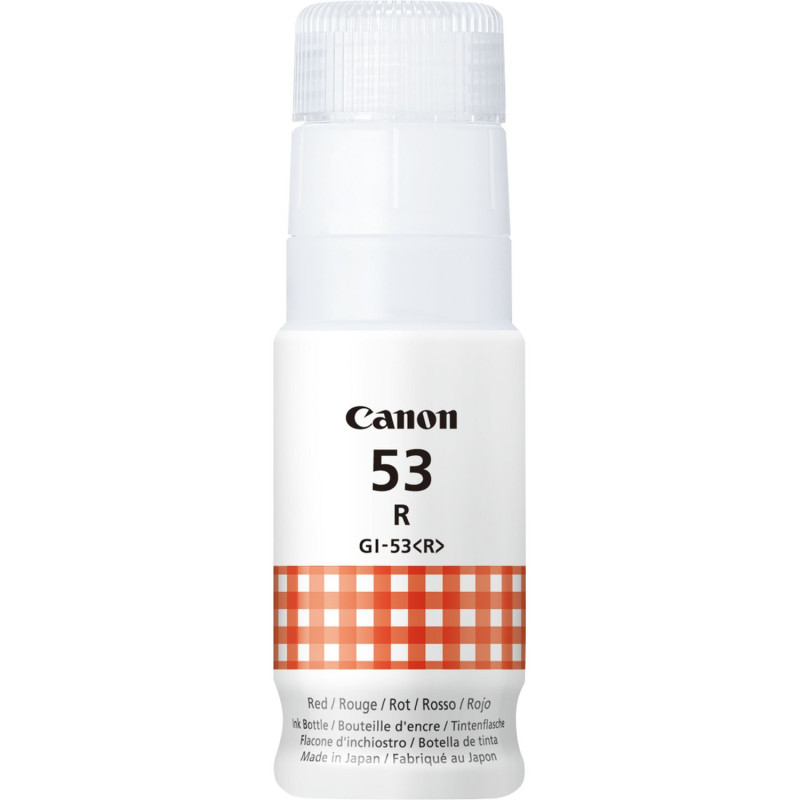 Botella tinta canon gi 53r roja