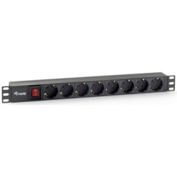 Regleta equip rack 19 pulgadas 1u 8