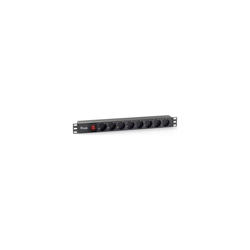 Regleta equip rack 19 pulgadas 1u 8
