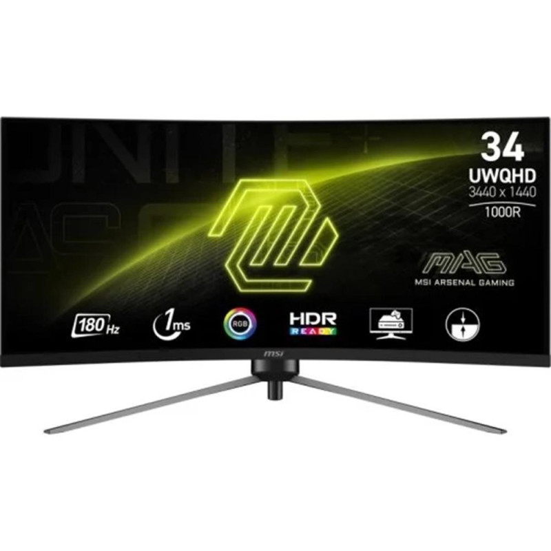 Monitor curvo gaming msi mag345cqr 34 pulgadas