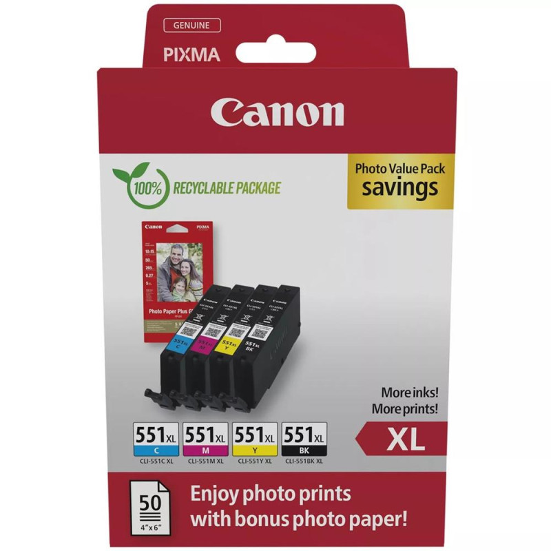 Multipack canon cli 551xl b c m