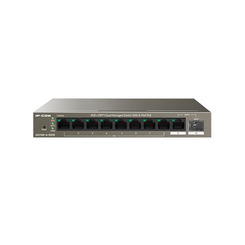 Switch ip com g2210p 8 102w 10 puertos