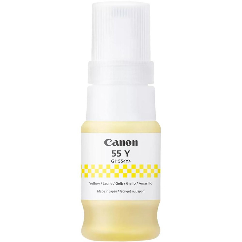 Botella tinta canon gi 55 ink amarillo