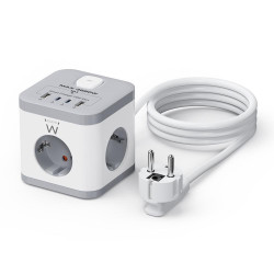 Regleta sobremesa ewent ew3863 3x schuko