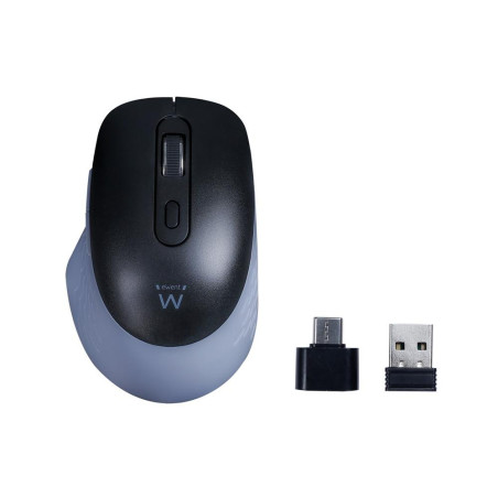 Raton inalambrico ewent ew3243 negro gris