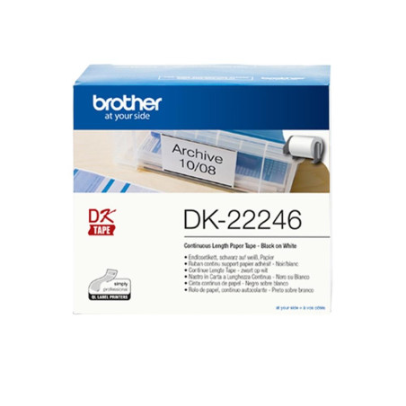 Etiquetas cinta continua brother dk 22246 papel